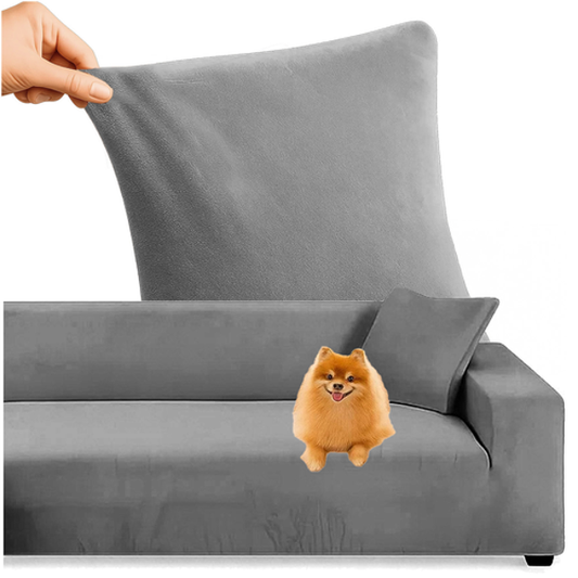 Housse de canapé 145-185 cm gris foncé