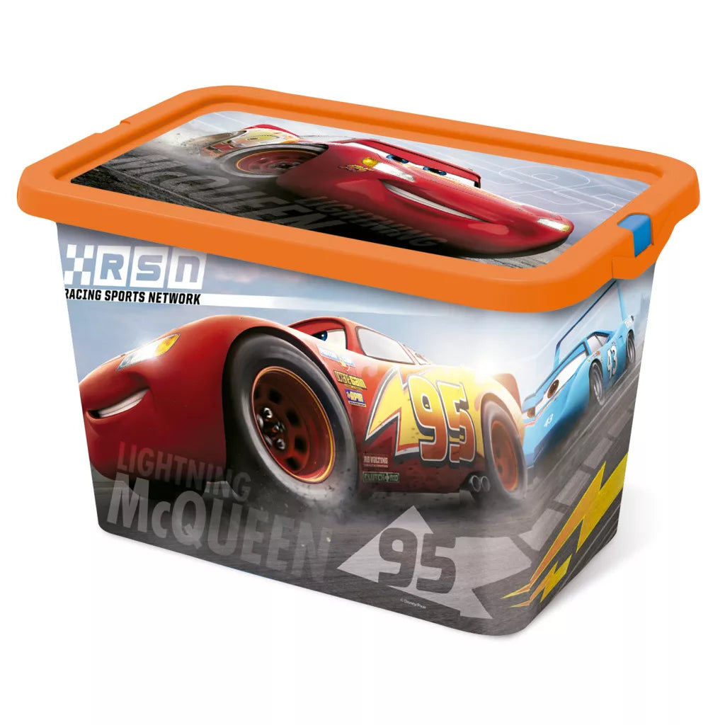 Boite de rangement plastique Cars avec couvercle